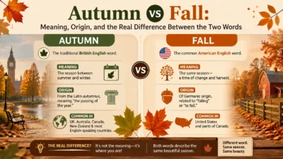 🍂 Autumn vs Fall: Meaning, Origin, and the Real Difference Between the Two Words 