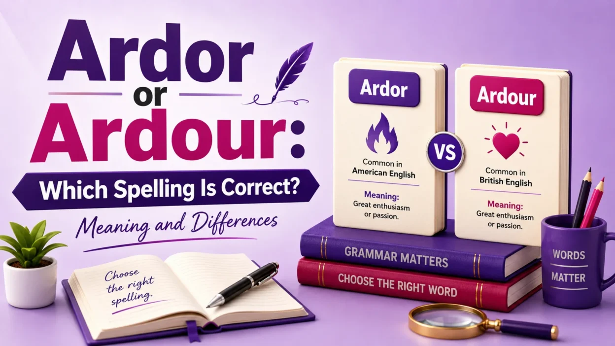 Ardor or Ardour: Which Spelling Is Correct? Meaning and Differences