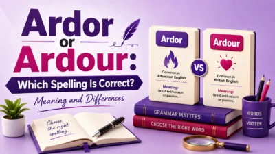Ardor or Ardour: Which Spelling Is Correct? Meaning and Differences