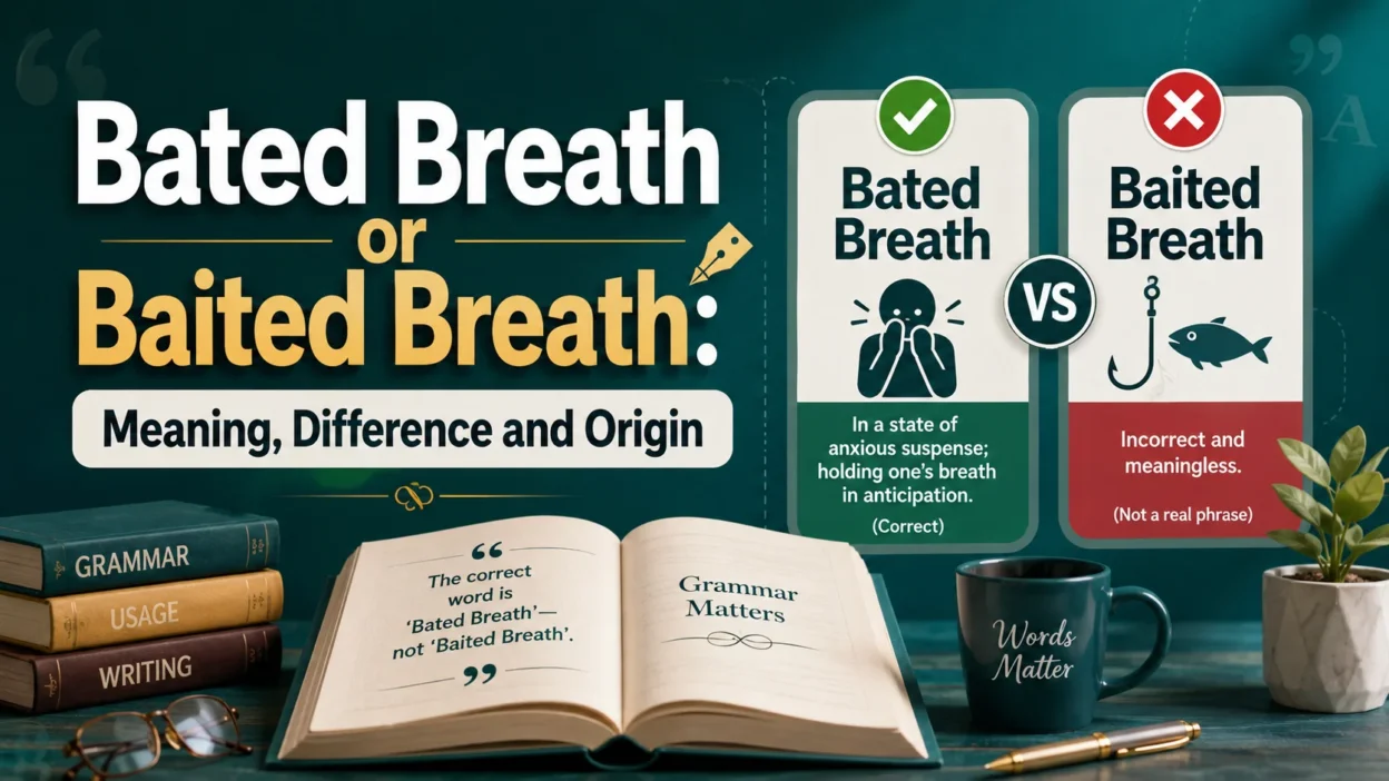Bated Breath or Baited Breath: Meaning, Difference and Origin