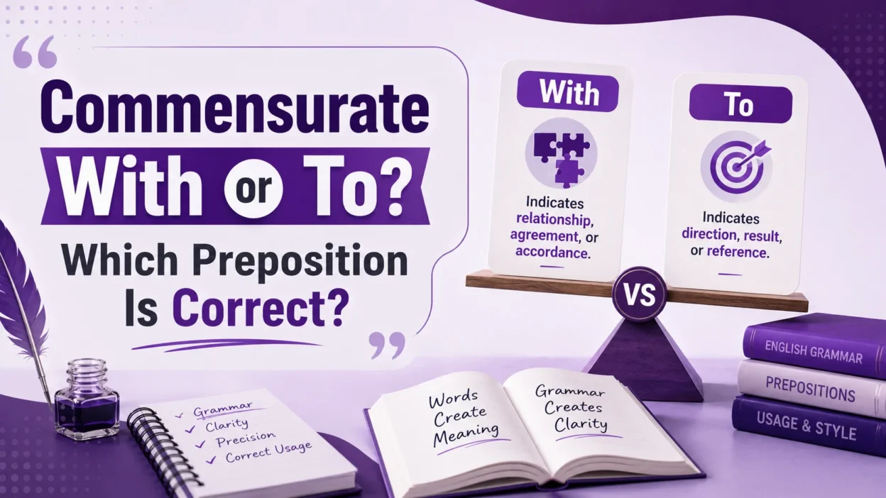 Commensurate With or To? Which Preposition Is Correct?