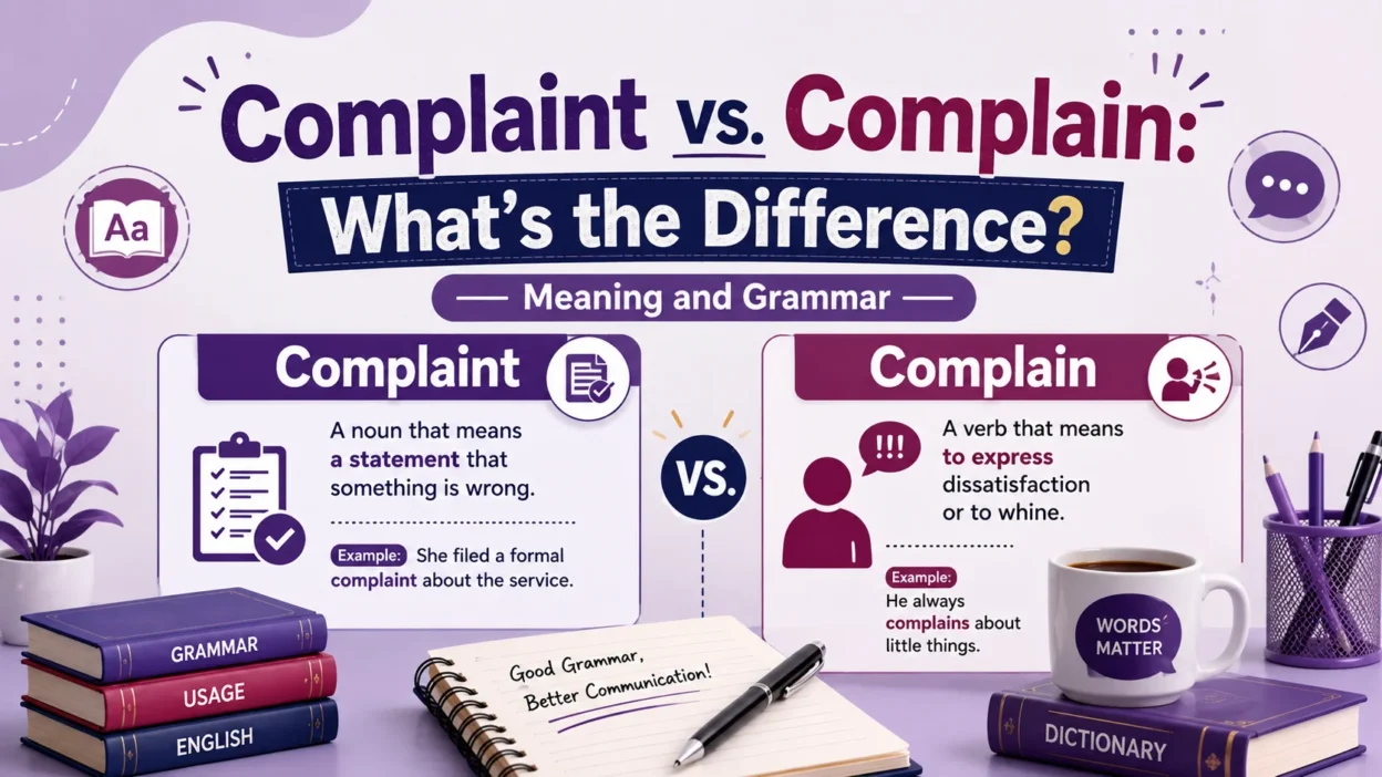 Complaint vs. Complain: What's the Difference? Meaning and Grammar