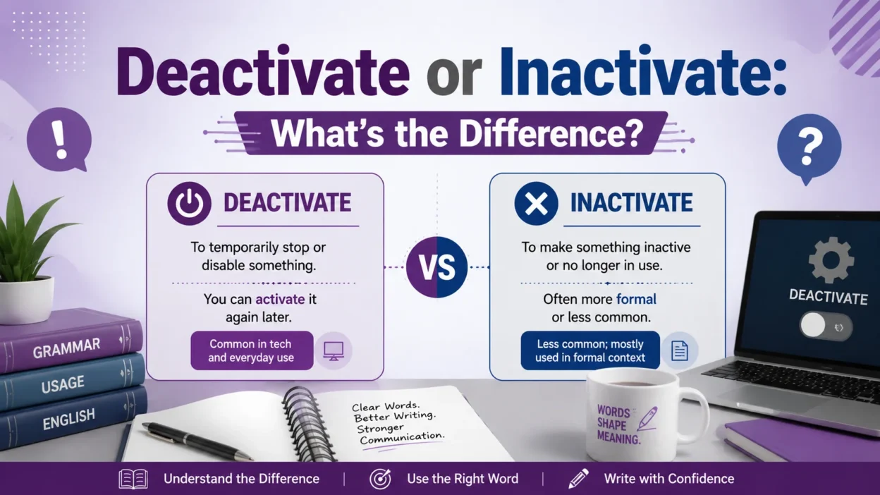 Deactivate or Inactivate: What's the Difference?