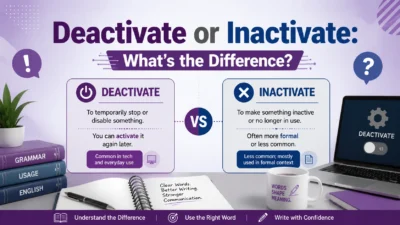 Deactivate or Inactivate: What's the Difference?