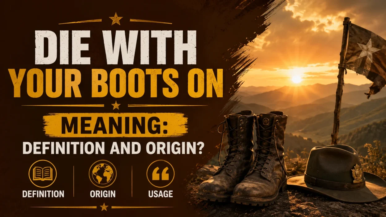 Die With Your Boots On Meaning: Definition and Origin?