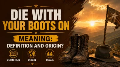 Die With Your Boots On Meaning: Definition and Origin?
