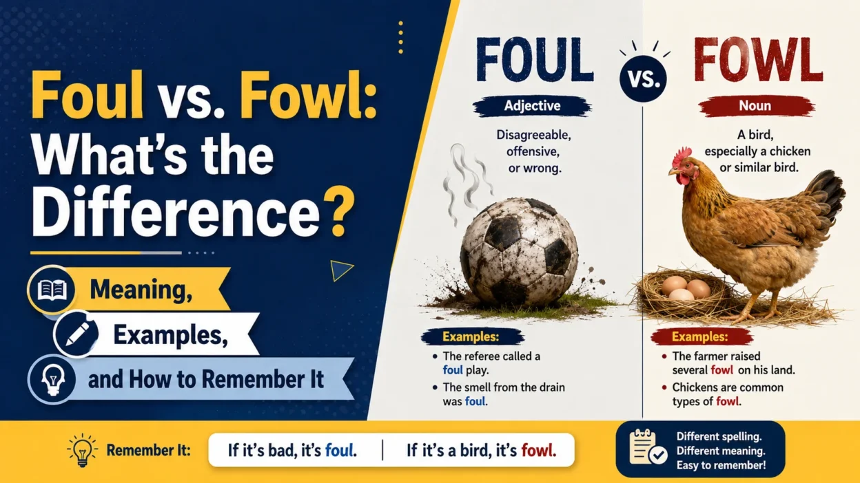 Foul vs. Fowl: What’s the Difference? Meaning, Examples, and How to Remember It