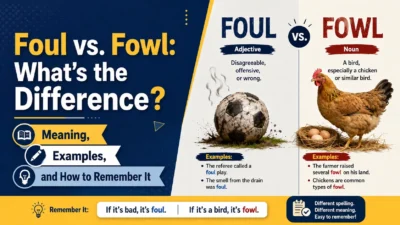 Foul vs. Fowl: What’s the Difference? Meaning, Examples, and How to Remember It