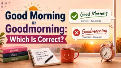 Good Morning or Goodmorning: Which Is Correct?