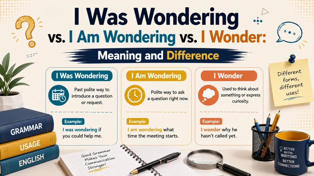 I Was Wondering vs. I Am Wondering vs. I Wonder: Meaning and Difference