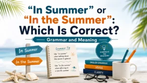 “In Summer” or “In the Summer”: Which Is Correct? Grammar and Meaning