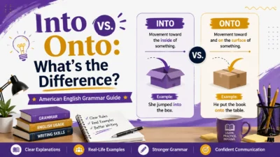 Into vs. Onto: What's the Difference? American English Grammar Guide
