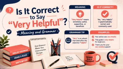 Is It Correct to Say "Very Helpful"? Meaning and Grammar