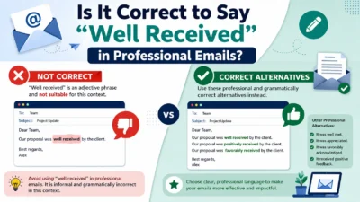 Is It Correct to Say "Well Received" in Professional Emails? 