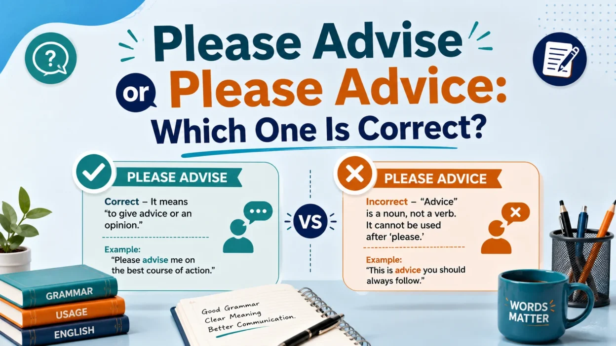 Please Advise or Please Advice: Which One Is Correct?