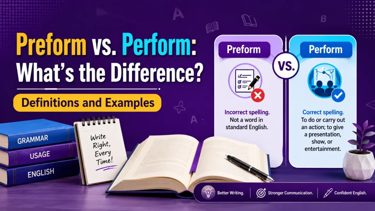 Preform vs. Perform: What's the Difference? Definitions and Examples