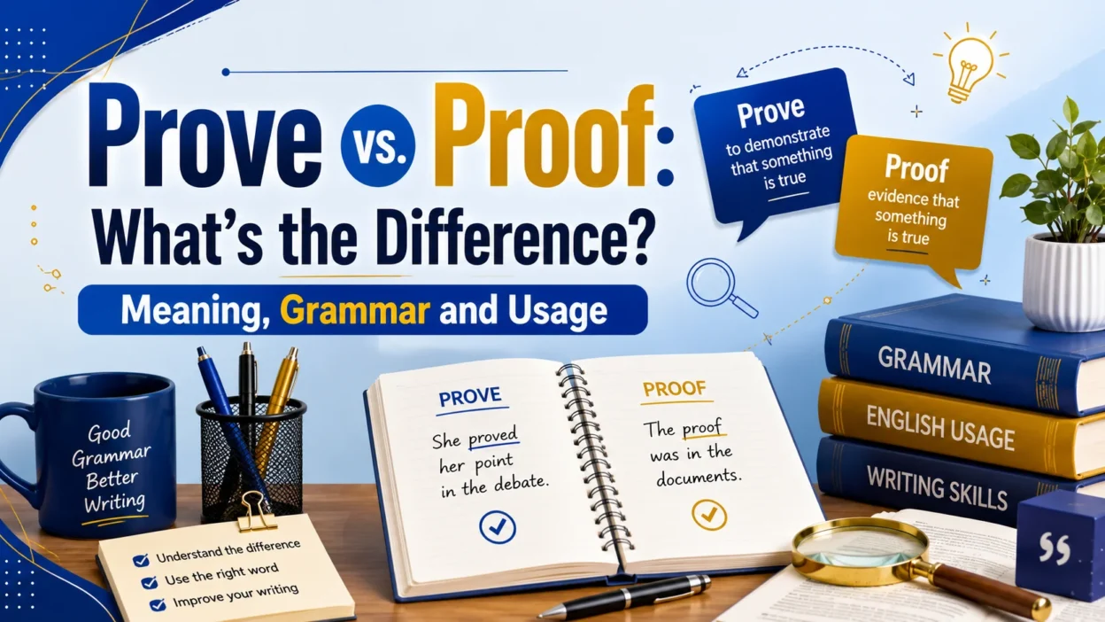 Prove vs. Proof: What's the Difference? Meaning, Grammar and Usage