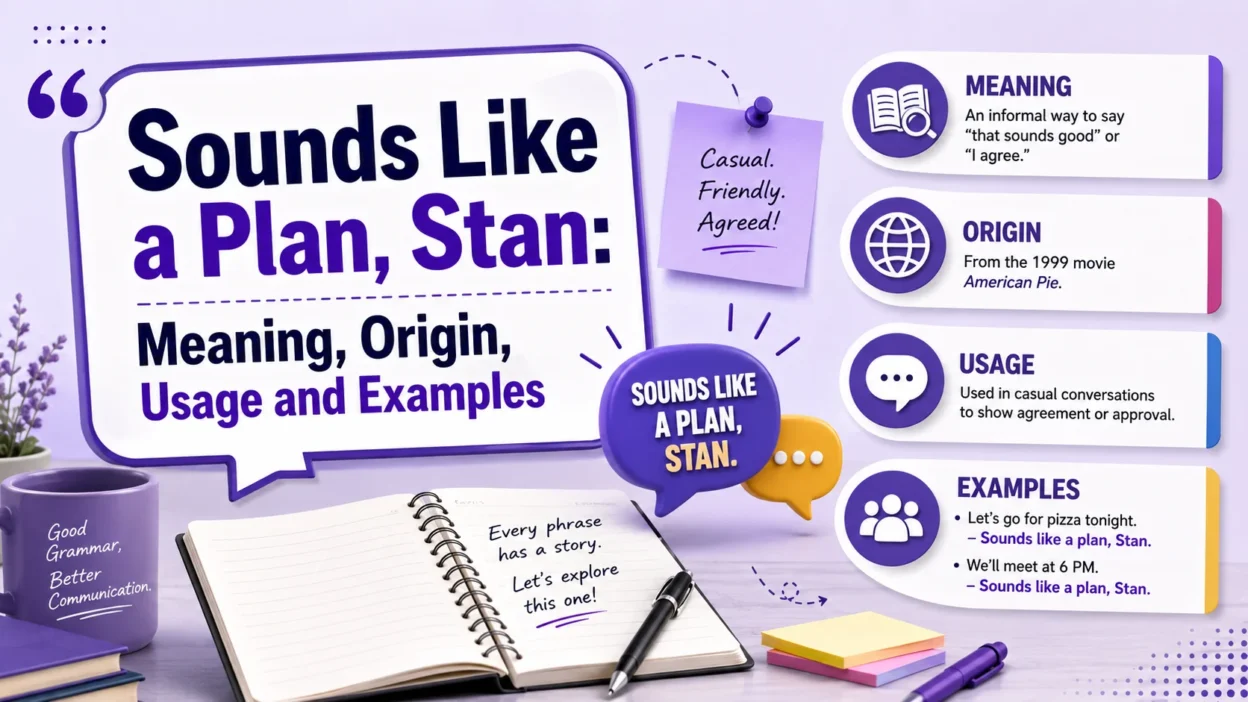 Sounds Like a Plan, Stan: Meaning, Origin, Usage and Examples