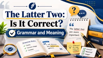 The Latter Two: Is It Correct? Grammar and Meaning