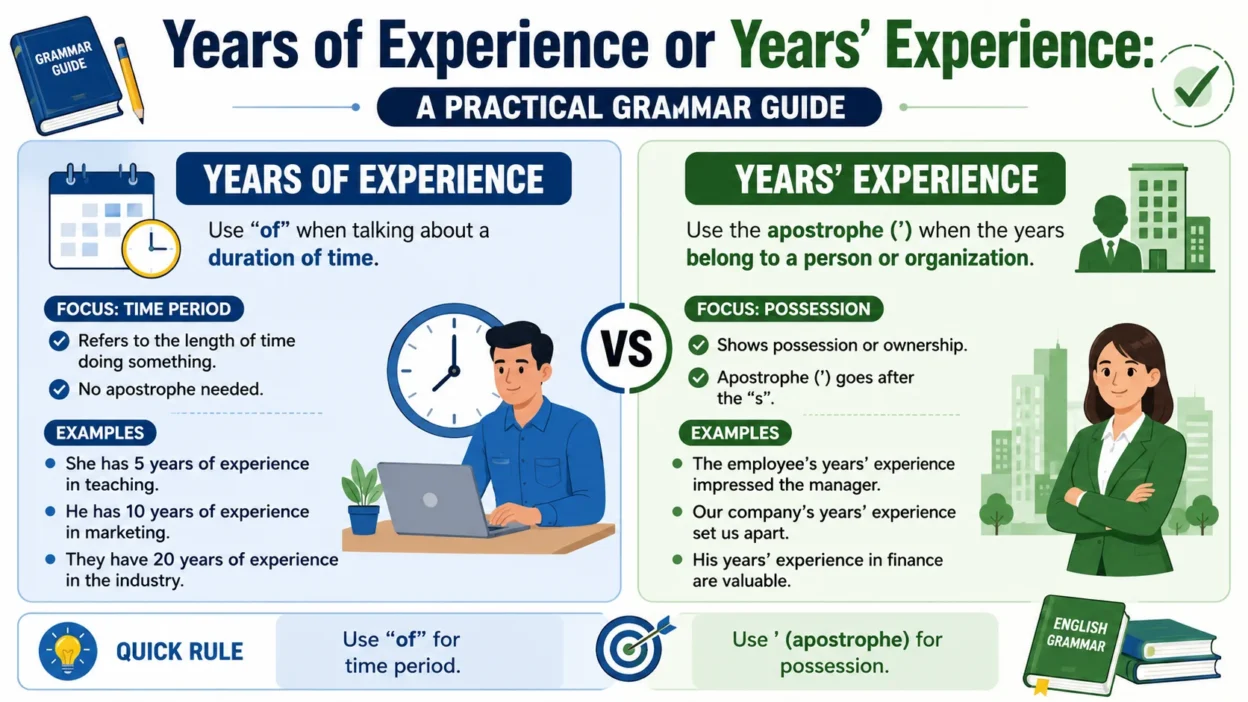 Years of Experience or Years’ Experience: A Practical Grammar