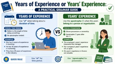 Years of Experience or Years’ Experience: A Practical Grammar