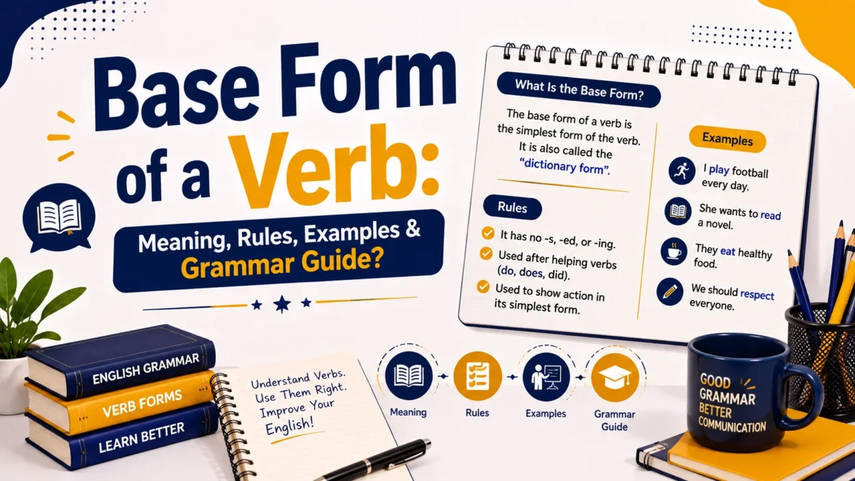 Base Form of a Verb: Meaning, Rules, Examples & Grammar Guide?