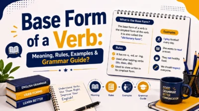 Base Form of a Verb: Meaning, Rules, Examples & Grammar Guide?