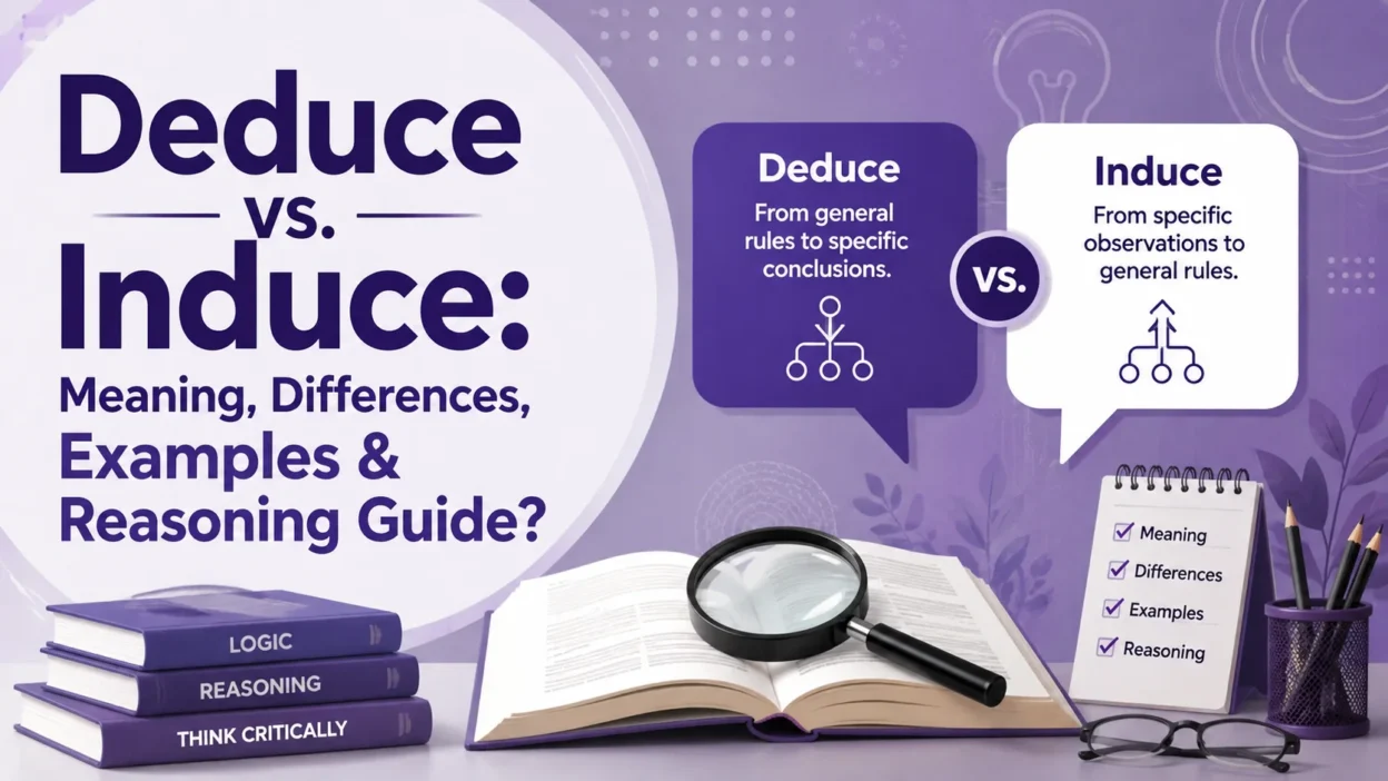 Deduce vs. Induce: Meaning, Differences, Examples & Reasoning Guide?