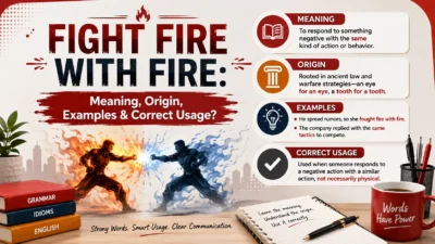 Fight Fire With Fire: Meaning, Origin, Examples & Correct Usage?