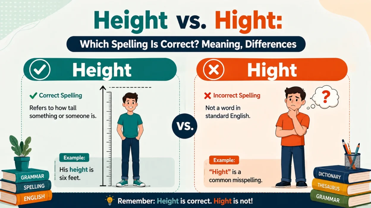 Height vs. Hight: Which Spelling Is Correct? Meaning, Differences