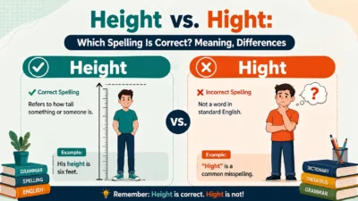 Height vs. Hight: Which Spelling Is Correct? Meaning, Differences