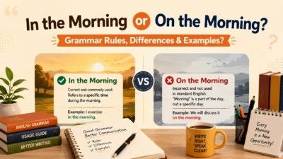 In the Morning or On the Morning? Grammar Rules, Differences & Examples?