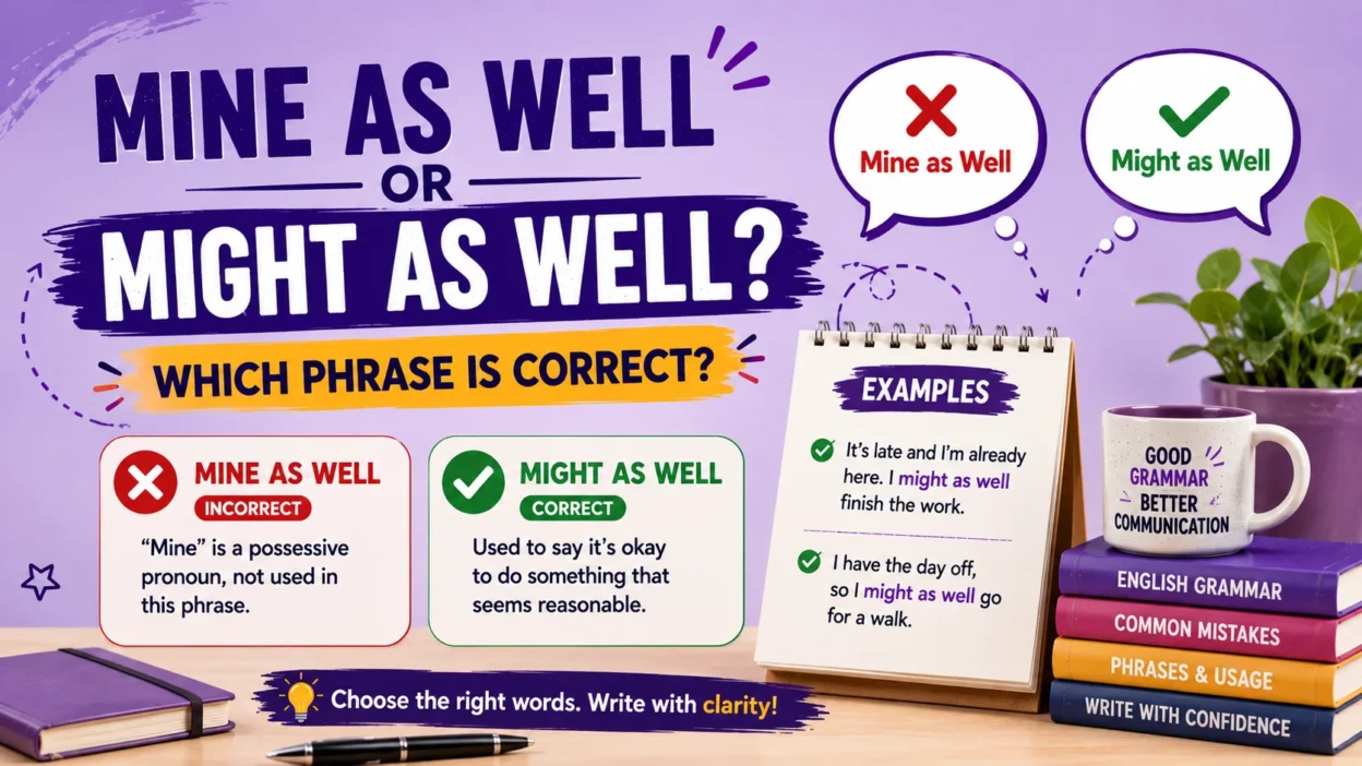 Mine as Well or Might as Well? Which Phrase Is Correct?