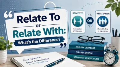 Relate To or Relate With: What’s the Difference?