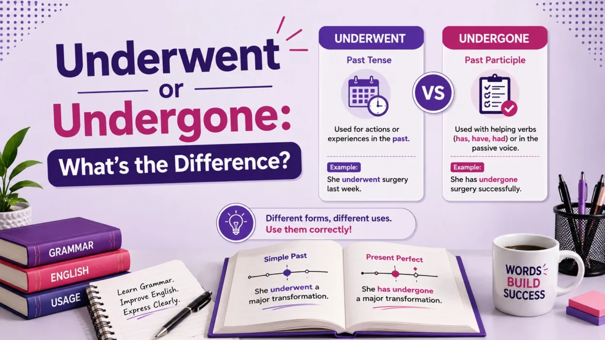 Underwent or Undergone: What's the Difference?