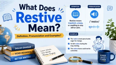What Does Restive Mean? Definition, and Exmaples?