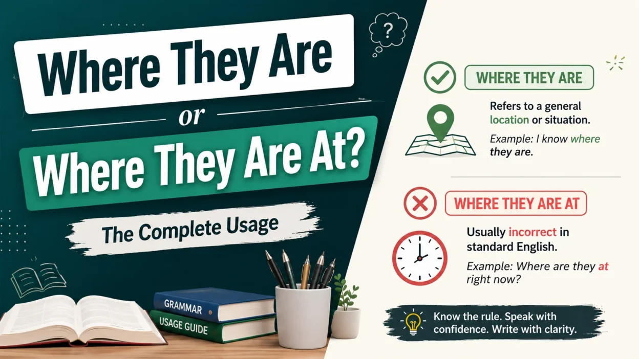 Where They Are or Where They Are At? The Complete Usage
